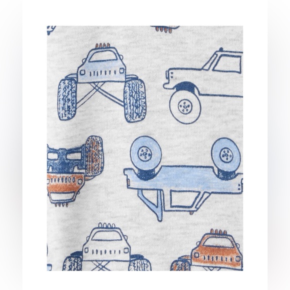 Carter's Boys 4 PC Bodysuit Pant Set, Trucks/Stripes/Solids Blue, 18 Months, NWT - Picture 12 of 13